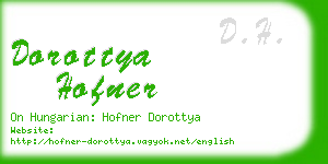dorottya hofner business card